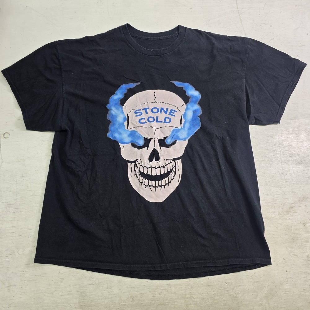 WWE Stone Cold Steve Austin 3:16 Smoking Skull T-Shirt Men's XL Wrestling VG